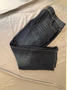 Lane Bryant Dark Indigo Bootcut Jeans with Contrast Stitching